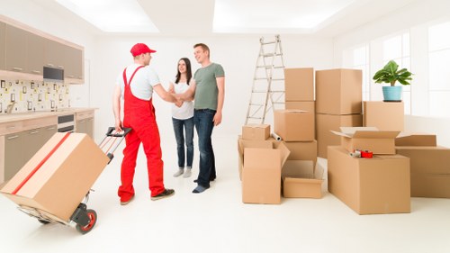Boxes and furniture prepared for Wimbledon storage pricing estimate