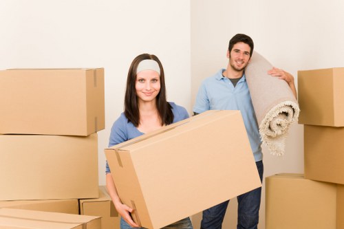 Business items stored in mobile self storage in Wimbledon