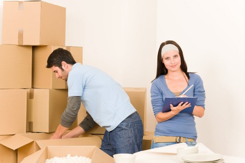 Family belongings packed for household storage in Wimbledon