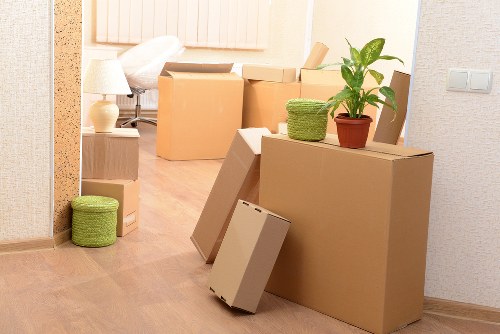 Prepared furniture ready for short-term storage during a move in Wimbledon